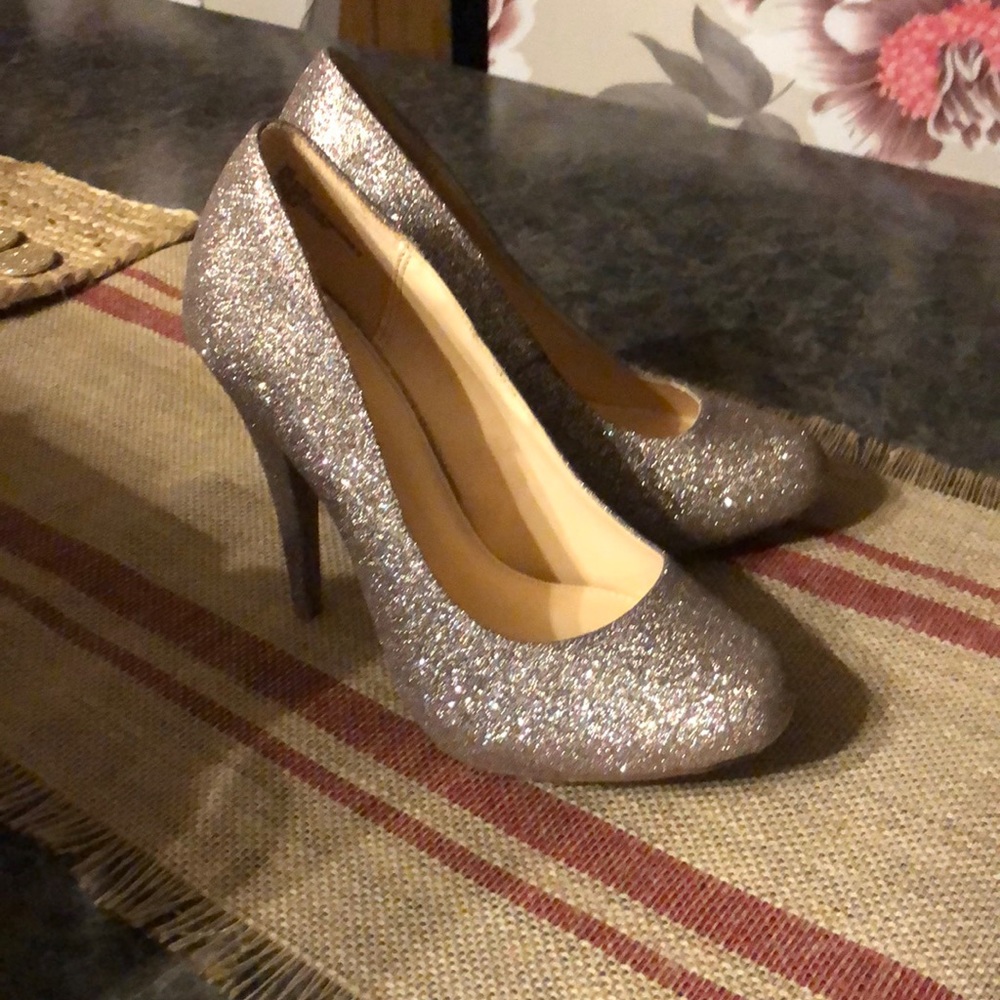 5 inch heels, Gold